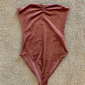 Pink Velvet Body Suit